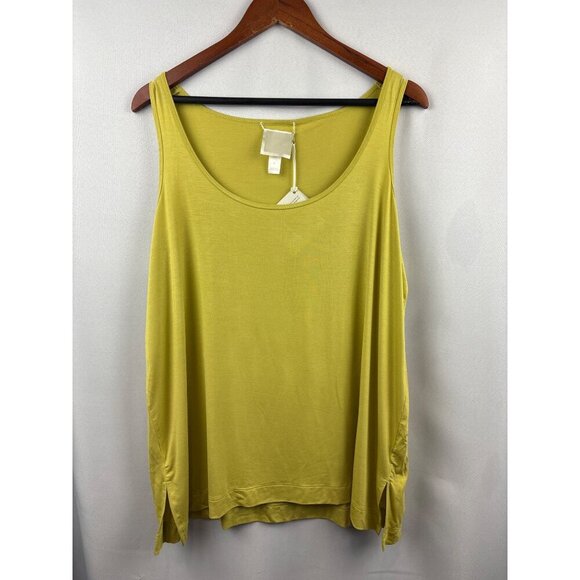 Women’s Wynne Layers Size 1X Mustard Yellow Tank Top - Picture 1 of 5